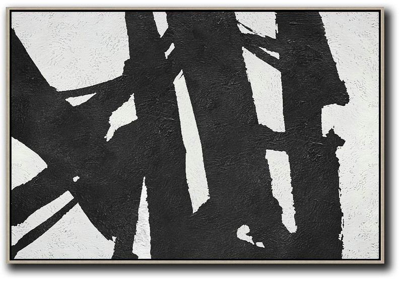 Acrylic Minimailist Painting,Oversized Horizontal Minimal Art On Canvas - Canvas Artwork For Sale